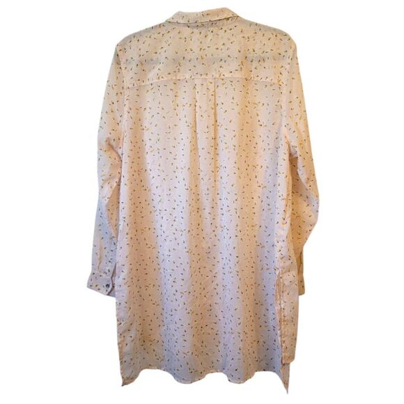 Caffe Marrakesh Women's Blush Pink Floral Flowy Button Front Tunic Size XL - Picture 2 of 7